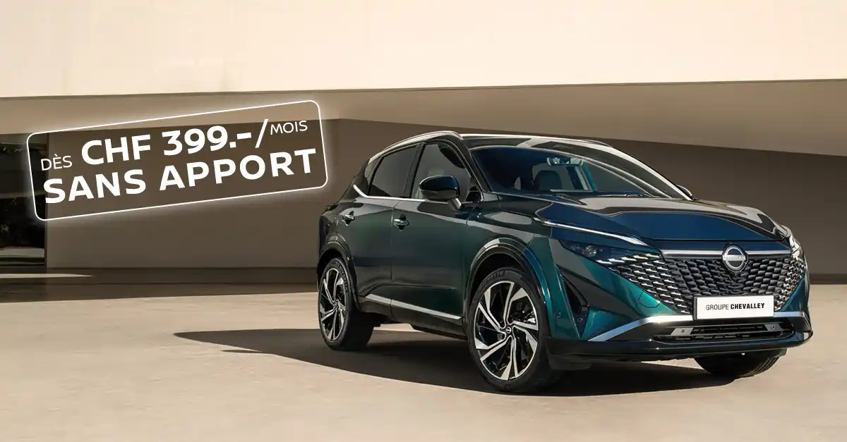 Nissan Qashqai<br>dès CHF 399.-/mois